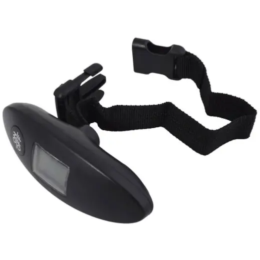 LCD Luggage Scale & Strap Black Open